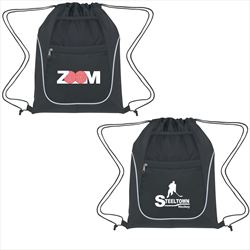 JH3053 Drawstring Sports Pack With Dual Pockets And Custom Imprint